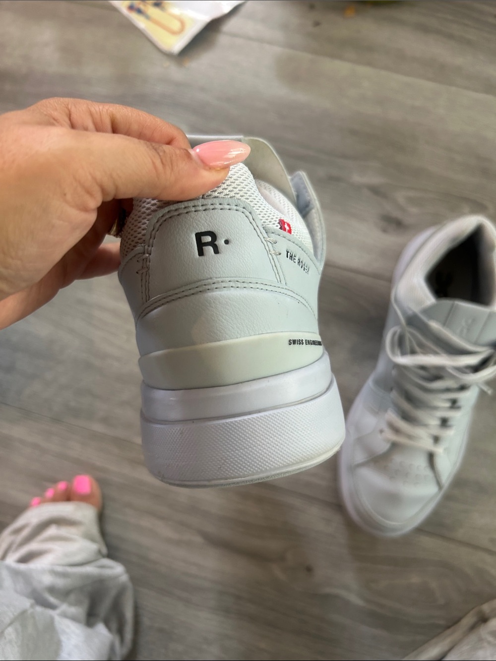 On Running Men's The Roger Clubhouse Heather White Sneakers Sz US 10 - Picture 9 of 16